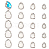 24Pcs 4 Style Brass Cabochon Connector Setting RB-PH0001-18P-1