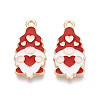 Christmas Alloy Enamel Pendants ENAM-T024-21A-G-1