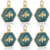 6Pcs Brass Enamel Charms KK-BBC0020-70-7