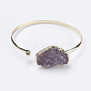 Brass Cuff Bangles BJEW-E316-02-2