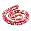 AB Color Plate Glass Beads Strands EGLA-P051-06A-B04-3