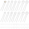 30Pcs 6 Styles Iron Hair Fork Findings IFIN-UN0001-27-1