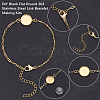 16Pcs 2 Colors 304 Stainless Steel Paperclip Chain Satellite Chain Bracelet Making BJEW-SP0001-32A-5
