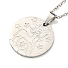 Non-Tarnish Constellation Pendant Necklaces NJEW-S422-04P-09-2