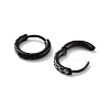 Ion Plating(IP) 316 Surgical Stainless Steel Pave Clear Cubic Zirconia Hoop Earrings Women EJEW-A109-01B-EB-2