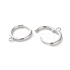 Rack Plating Brass Huggie Hoop Earring Findings KK-S405-02P-2