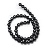 Synthetic Black Stone Bead Strands G-R345-6mm-35-1-2