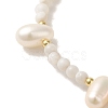 Natural Pearl & Shell Beaded Bracelets BJEW-C051-19G-2