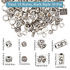 150Pcs 15 Styles Tibetan Style Alloy Beads TIBEB-SC0001-51-2
