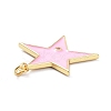 Brass Micro Pave Cubic Zirconia Pendants KK-P201-05G-4
