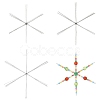 15Pcs 3 Styles Christmas Snowflake Iron Wire Forms IFIN-YW0003-99-1
