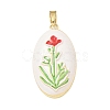 Brass Enamel Pendants KK-CBA2CFD-03G-A-1