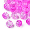 Transparent Crackle Acrylic Beads CACR-N002-02B-2