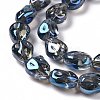 Transparent Electroplate Glass Beads Strands GLAA-C025-02M-4