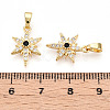 Brass Micro Pave Cubic Zirconia Pendants KK-T070-59A-G-3