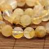 Natural Gemstone Yellow Hematoid Quartz Beads Strands G-N0078-F12mm-10-1