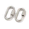 Non-Tarnish 304 Stainless Steel Screw Carabiner Lock Charms STAS-C092-04D-P-2
