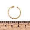304 Stainless Steel & Natural Shell Cuff Rings for Women RJEW-G372-01G-03-5