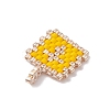 2Pcs Handmade MIYUKI Round Rocailles Seed Loom Pattern PALLOY-MZ00186-02-4