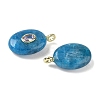 Natural Apatite & Cubic Zirconia Pendants X-G-Z076-01G-16-2