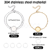 10Pcs 2 Colors 304 Stainless Steel Paperclip Chain Satellite Chain Bracelet Making BJEW-SP0001-31-2