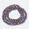 Electroplate Glass Beads Strands EGLA-A034-T4mm-I09-2