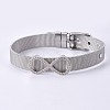 Unisex 304 Stainless Steel Watch Band Wristband Bracelets BJEW-L655-029-2