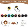 80 Sets 8 Colors Plastic Craft Eyes KY-PH0001-92-2