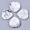 Natural Howlite Thumb Worry Stone G-N0325-01I-1