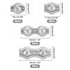 20Pcs 4 Style 304 Stainless Steel Findings FIND-GA0001-72-2