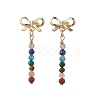 Chakra Bowknot Alloy Dangle Stud Earrings EJEW-JE06378-01-2