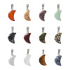48Pcs 12 Styles Natural Gemstone Pendants G-FW0001-30-2