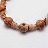 Natural Picture Jasper 3-Hole Guru Bead Strands G-K149-26-2