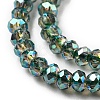 Electroplate Glass Beads Strands EGLA-F149-FR-08-2