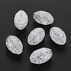 Transparent Crackle Acrylic European Beads CACR-S010-10-1