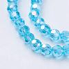 Electroplate Glass Beads Strands EGLA-R016-4m-M-3