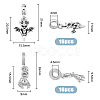 SUPERFINDINGS 32Pcs 2 Styles Alloy European Dangle Charms FIND-FH0007-61-2