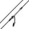 304 Stainless Steel Ball Chain Necklace for Men Women NJEW-K245-017C-2