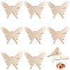 10 Sets Alloy Butterfly Lapel Pin Brooch JEWB-FG0001-12KCG-1