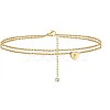 Heart Brass with Crystal Rhinestone Anklets FS-WGC43DA-23-1