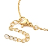 Real 18K Gold Plated Brass Micro Pave Clear Cubic Zirconia Pendant Necklaces for Women LS-NJEW-K381-03C-C-3