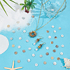 300Pcs Flat Round Natural Akoya Shell Beads SHEL-PA0001-09-4
