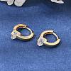 Brass with Cubic Zirconia Hoop Earrings KK-CBACA55-07G-4