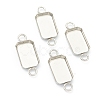 Tarnish Resistant 201 Stainless Steel Cabochon Connector Settings LS-STAS-H143-23P-1