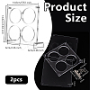 4-Hole Acrylic Action Figure Display Riser Stands with Metal Support ODIS-WH0078-55-2