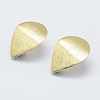 Brass Drawbench Stud Earring Findings KK-F728-15G-NF-1