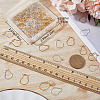 80Pcs 2 Colors  304 Stainless Steel Hoop Earrings Findings STAS-BBC0003-15-3