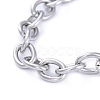 Tarnish Resistant Unisex 304 Stainless Steel Cable Chain Bracelets X-BJEW-P245-39P-2