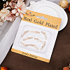 10Pcs Brass Fold Over Clasps KK-BBC0023-85-6