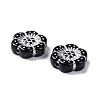 Black Opaque Acrylic Beads LS-OACR-G016-32B-3